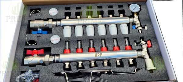 Manifold 6 Ports Premium Stainless Steel for Underfloor Heating HPP - Image 3